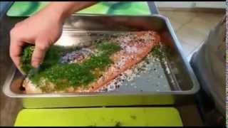 Lachs Beizen Gravad Lachs Anleitung Rezept Lachs salzen [upl. by Noived]