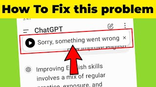 sorry something went wrong in ChatGPT Read aloud problem [upl. by Akselaw793]