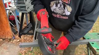 Making a riding mower lift from a Harbor Fright Motorcycle lift Part one [upl. by Trotta]