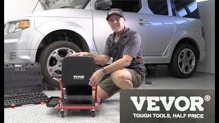 Review Vevor Folding Mechanic Creeper Stool 59 Piece Impact Socket Set [upl. by Lakym]