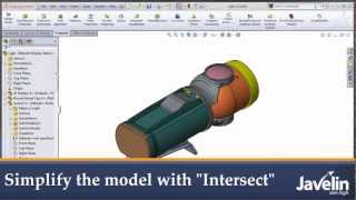 Simplify SOLIDWORKS Models with the Intersect Tool [upl. by Eltsirc]