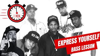 NWA Express Yourself Bass Lesson Major Scale Music Theory [upl. by Ima119]