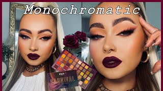 Easy Monochrome Glam  Bold Berry Makeup Tutorial 🍇 [upl. by Ivory]