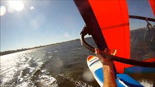 Learning to sail the new windsurfer one design in strong wind [upl. by Galliett]