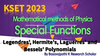 Mathematical Special Functions KSET PHYSICS 2023 [upl. by Ardnekahs]