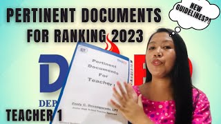 ⭐️2023 PERTINENT DOCUMENTS  PERTINENT PAPER FOR TEACHER 1 depedranking2023 pertinentdocuments [upl. by Ebner]