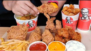 ASMREATING KFC CHICKEN HOT amp CRISPY POPCORN CHICKENHOT WINGSCHICKEN TENDERSKFC LEG PIECE [upl. by Nalad234]