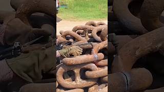 Recycling Ship Chains into Axles trucksautoparts manufacturing truckpartsWorkey shortsfeed [upl. by Emiolhs]