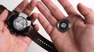 Fossil Q Hybrid Smartwatch FTW1159 battery replacement ASMR [upl. by Frech]