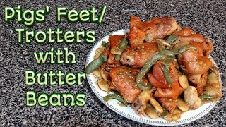 Pigs Feet Trotters With Butter Beans Recipe Jamaican Style [upl. by Ahsekyw]