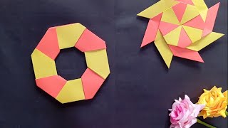 Ninja Star  How To Make a Paper Transforming Ninja Star  Origami origami papercraf ninja diy [upl. by Georgena]