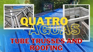 QUATRO AGUAS Tube Trusses and Roofing [upl. by Lathrop466]