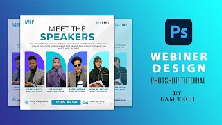 Creating Webinar Design using Adobe Photoshop [upl. by Odyssey801]