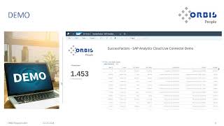 SuccessFactors  SAP Analytics Cloud Live Connector DEMO [upl. by Atilrahc]