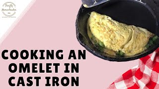 Cooking an Omelet in Cast Iron [upl. by Ylrebma]