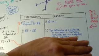 How to do the Midpoint Proof Geometry 38 [upl. by Regan535]