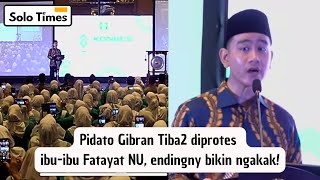 Pidato Wapres GIBRAN Tiba2 Kena Koreksi Peserta Kongres Fatayat NU [upl. by Traweek]