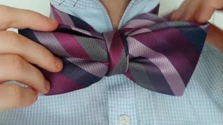 How to Tie a Bow Tie with a Regular Tie [upl. by Norene115]