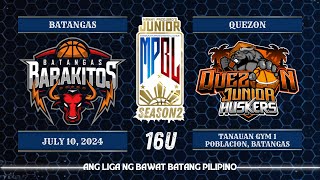 Junior MPBL Season 2  Batangas Barakitos vs Quezon Junior Huskers  16U [upl. by Oakley]