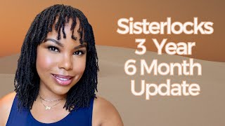 Sisterlocks 3 Year 6 Month Update  Retie Loc Bangs AlopeciaCCCA Hair Advice Hats Hair Goals [upl. by Marsland756]