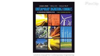 solution manual for Contemporary Engineering Economics A Canadian Perspective 3rd Canadian Edition [upl. by Nefets]