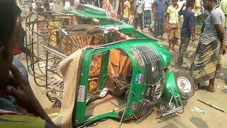 Road accident in mymensingh kaltaparamymensingh gouripur news [upl. by Winograd466]