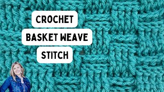 CROCHET BASKETWEAVE STITCH  Slow amp Closeup Crochet Tutorial  Hope Corner Farm Crochet [upl. by Him]