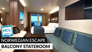 Norwegian Escape  Balcony Stateroom Full Tour amp Review 4K  NCL Cruises [upl. by Gwenn]