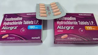 Allegra tablet नेपाली मा  Allegra 180 mg120mg tablet in Nepali [upl. by Rattray]