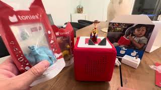 Toniebox Audio Player Starter Set with Woody Lightning McQueen Unboxing [upl. by Garvy]