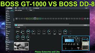 Boss GT1000 VS Boss DD8  Analog  Tape  Shimmer  Warm  Reverse [upl. by Yrred826]