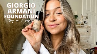 GIORGIO ARMANI LUMINOUS SILK FOUNDATION TRY ON amp REVIEW [upl. by Ambrosio]