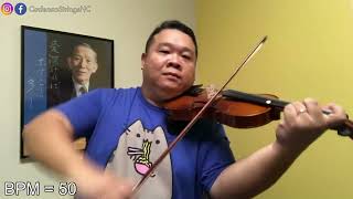 Bourrée  Slow Practice  Suzuki Violin Book 3 [upl. by Epoh]