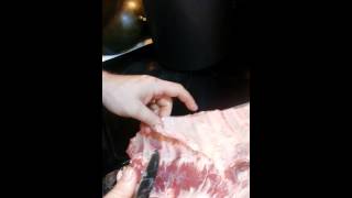 How to prepare ribs for marinating and grilling [upl. by Anomis]