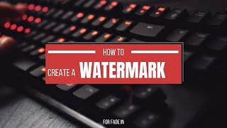 How to create a Watermark using the Fade In Screenwriting Software shorts screenwriting [upl. by Hsirk515]