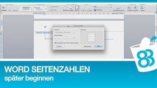 Word Seitenzahlen später beginnen  Anleitung für Word 2011 Mac [upl. by Huan]