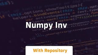 numpy inv [upl. by Viglione]