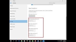 How To Change Default File Save Location In Windows 10 Pc 2018 [upl. by Swithbert]