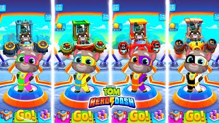 Talking Tom Hero Dash  2 Colour Suits 4 Super Tom amp Fights The Master Raccoons amp Saving The Heroes [upl. by Sunil564]