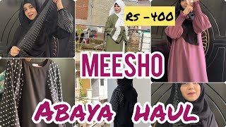 Abaya haul starting rupees 400  meesho abaya haul  shopping review [upl. by Ayikahs]