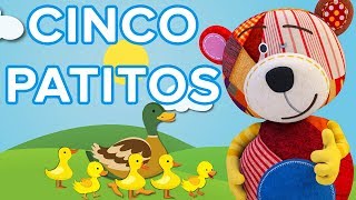 Cinco patitos  Canción para niños con el Oso Traposo 🐻 [upl. by Oicor]