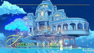 FONTAINE Mansion pt2 ✨ Serenitea pot genshinimpact fontaine [upl. by Ynalem106]