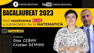 Rezolvare LIVE Bac 2023 la Matematica [upl. by Engapmahc]