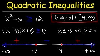 Quadratic Inequalities [upl. by Terhune593]