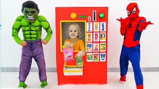 Vlad and Niki  Kids story with superheroes vending machine [upl. by Calabrese]