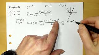 2332 Origo Ma3b Använd derivatans definition Skärning mellan två tangenter [upl. by Mauve]