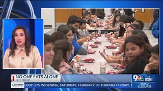 School takes part in No One Eats Alone event [upl. by Rustice520]