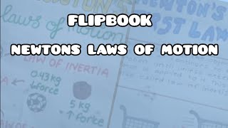 Newtons laws of motion flipbook for class 9 class9 newtonslaws lawsofmotionclass9 motionlaws [upl. by Skeie]