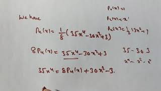 Expressing X4 value in terms of Legendres Polynomials [upl. by Enimisaj]