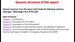 Structure of EIA Report 10 mark PYQ Module 2 EIA CET415 [upl. by Niran334]